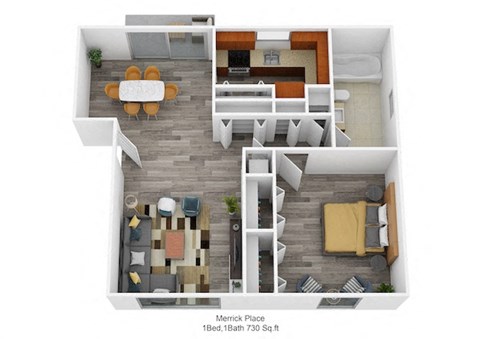 Merrick Place 1Bed 1Bath 730 Sq Ft at Merrick Place, Kentucky, 40502